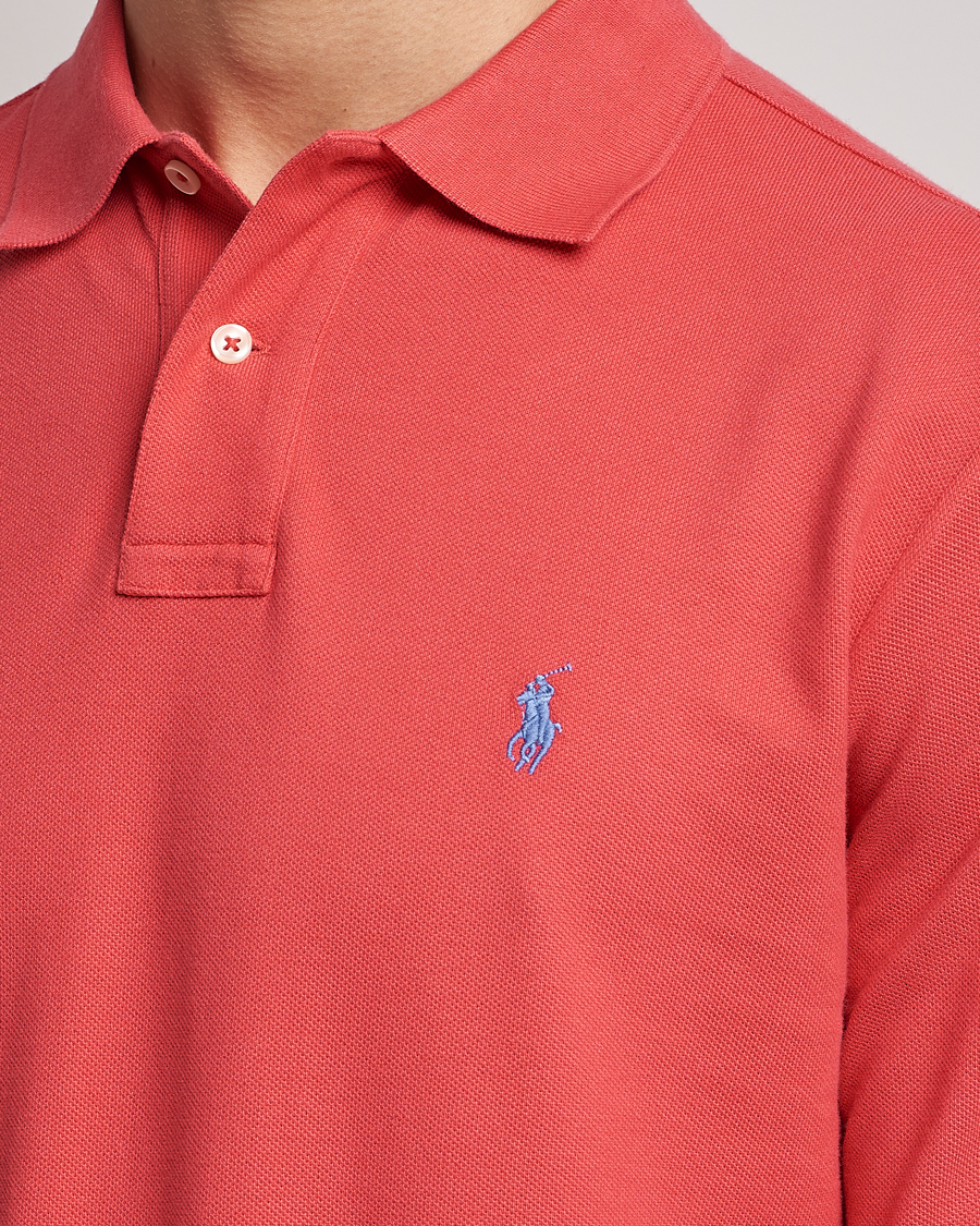 Men | Sweaters & Knitwear | Polo Ralph Lauren | Custom Slim Fit Long Sleeve Polo Starboard Red