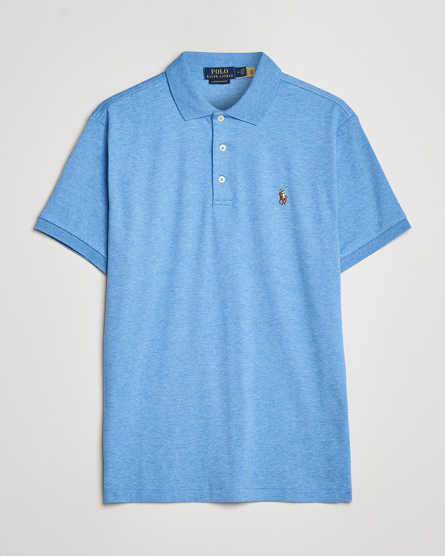 Men | Polo Shirts | Polo Ralph Lauren | Luxury Pima Cotton Polo Soft Royal Heather