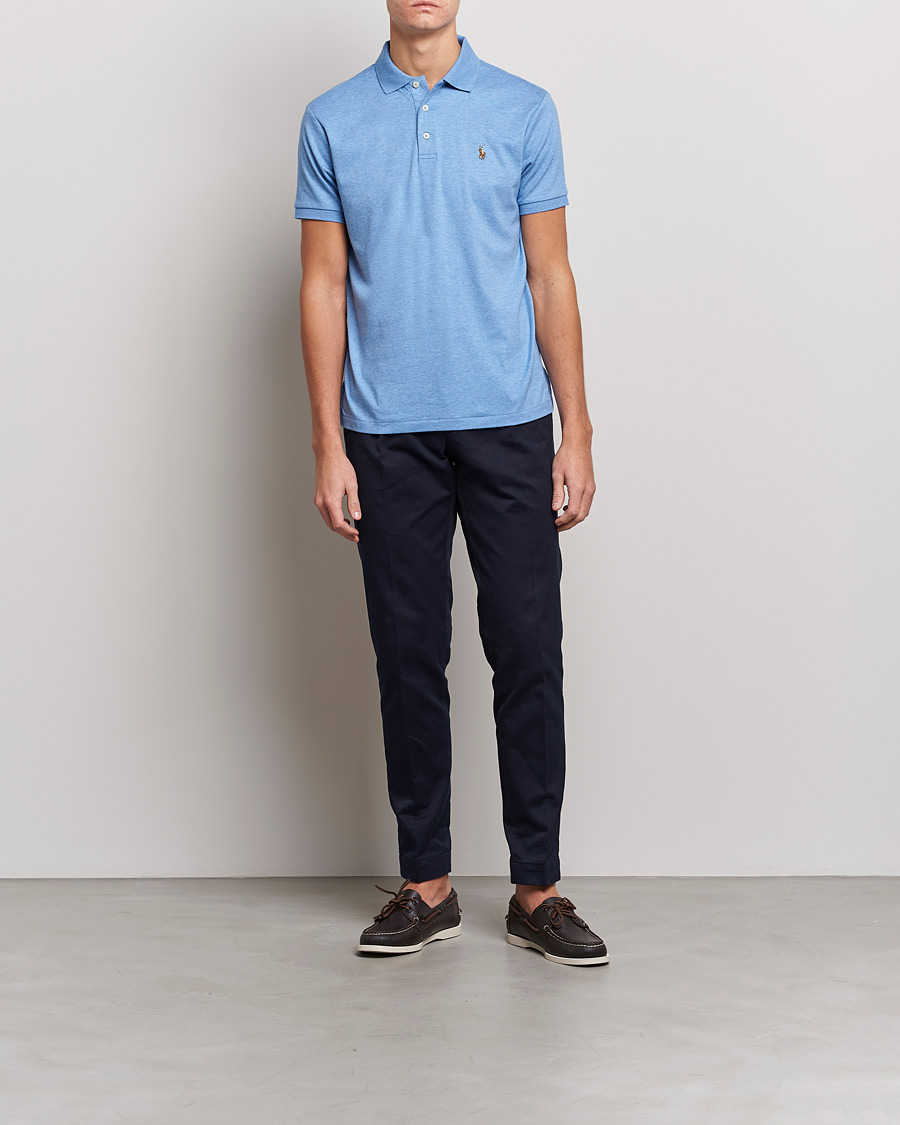 Men | Polo Shirts | Polo Ralph Lauren | Luxury Pima Cotton Polo Soft Royal Heather