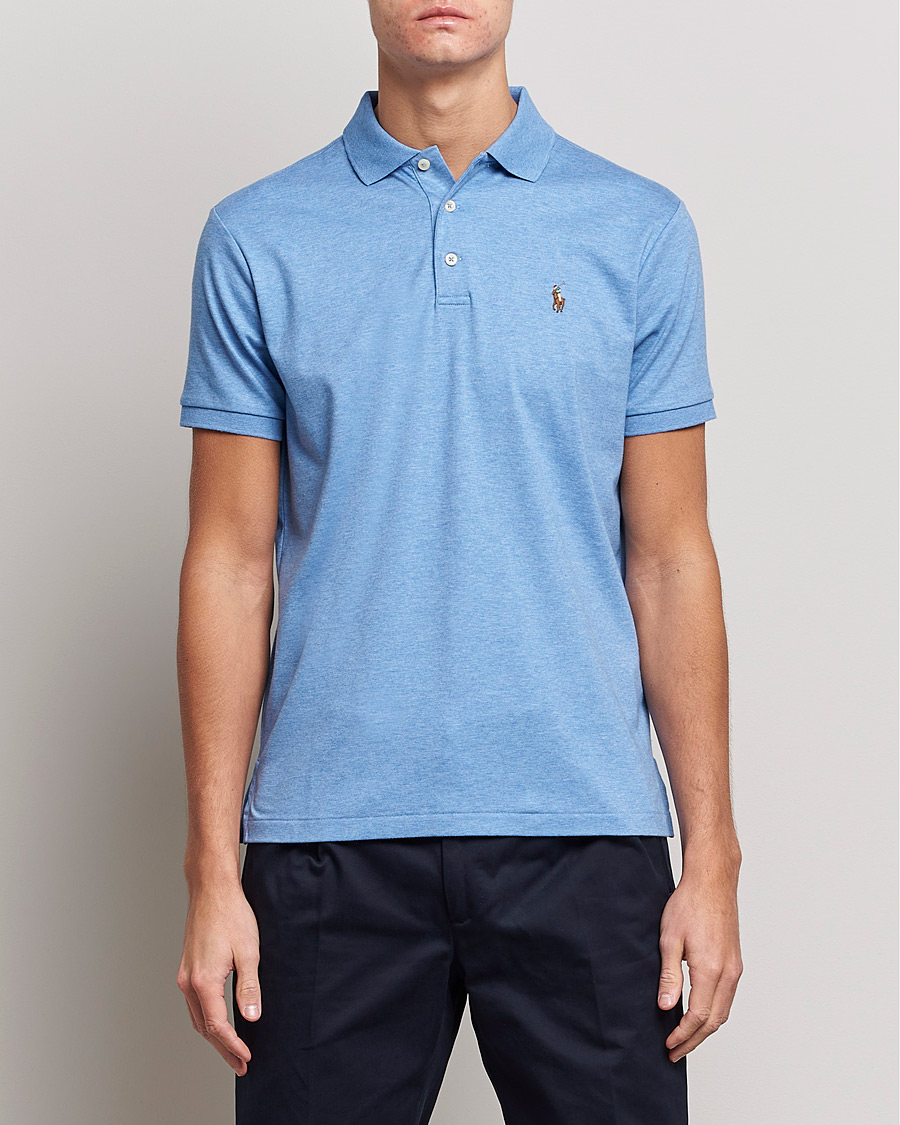 Men | Polo Shirts | Polo Ralph Lauren | Luxury Pima Cotton Polo Soft Royal Heather