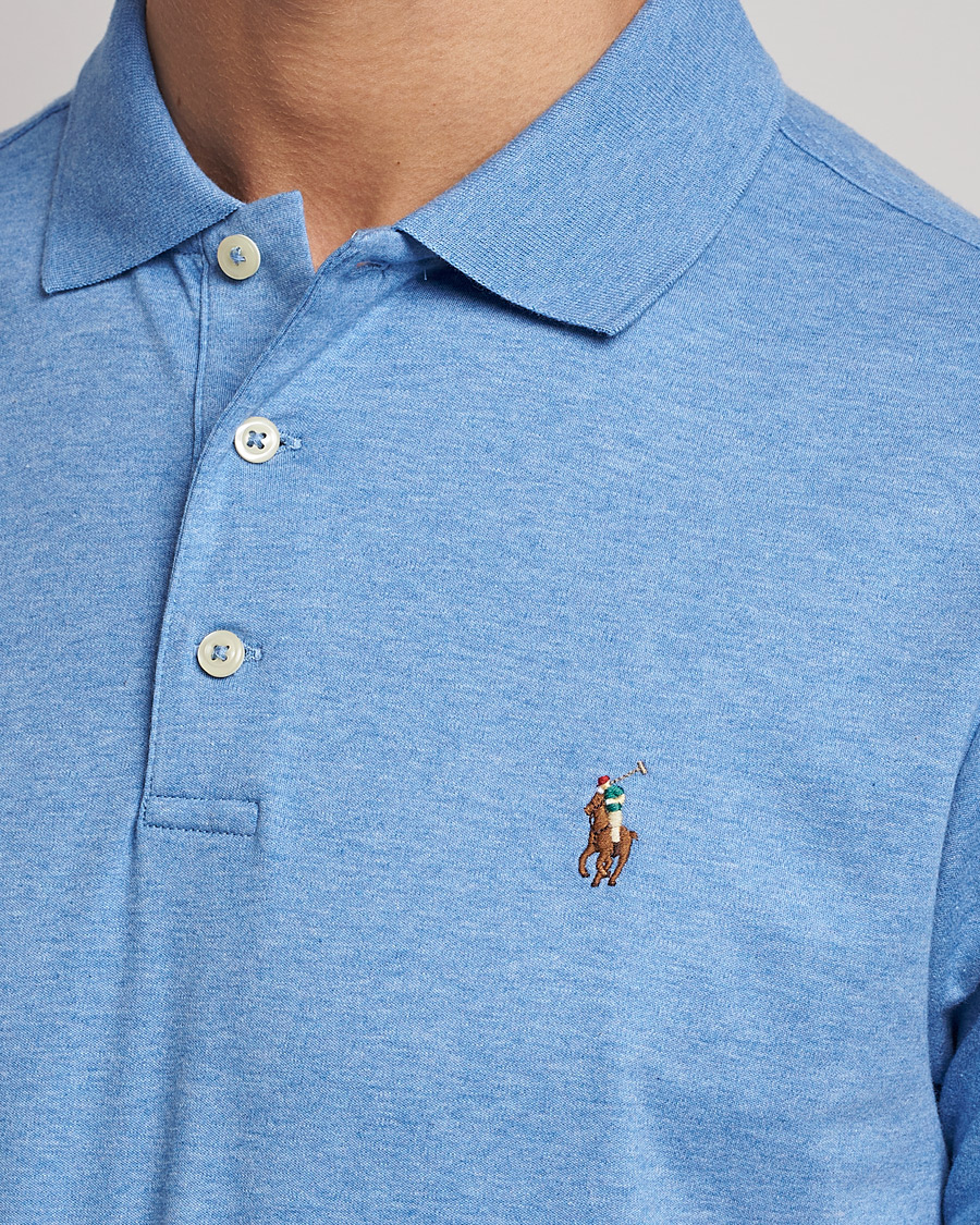 Men | Polo Shirts | Polo Ralph Lauren | Luxury Pima Cotton Polo Soft Royal Heather
