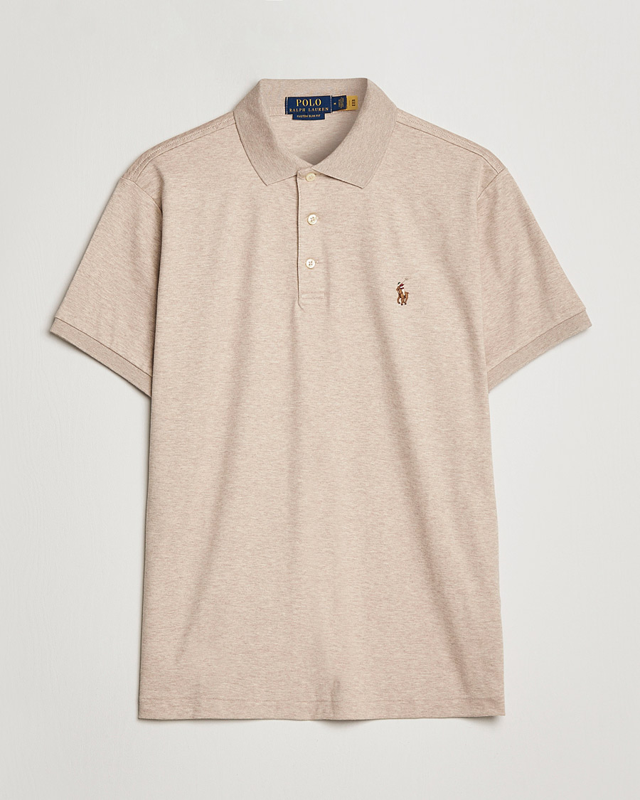 Men | Polo Shirts | Polo Ralph Lauren | Luxury Pima Cotton Polo Sand Heather