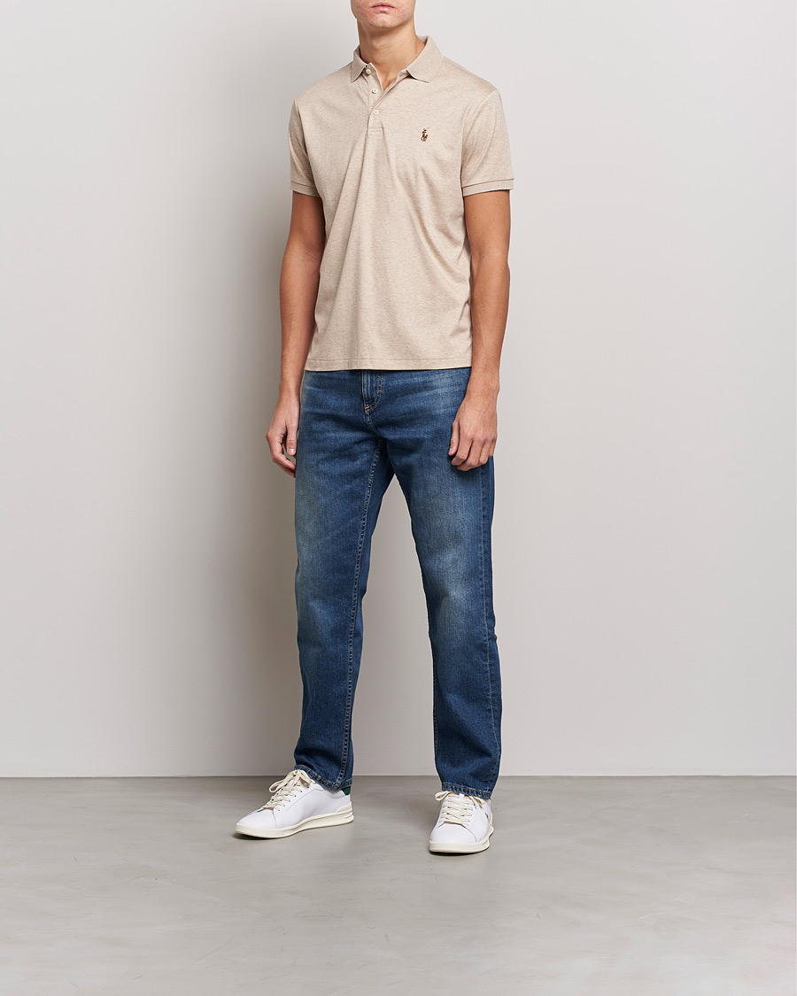 Men | Polo Shirts | Polo Ralph Lauren | Luxury Pima Cotton Polo Sand Heather
