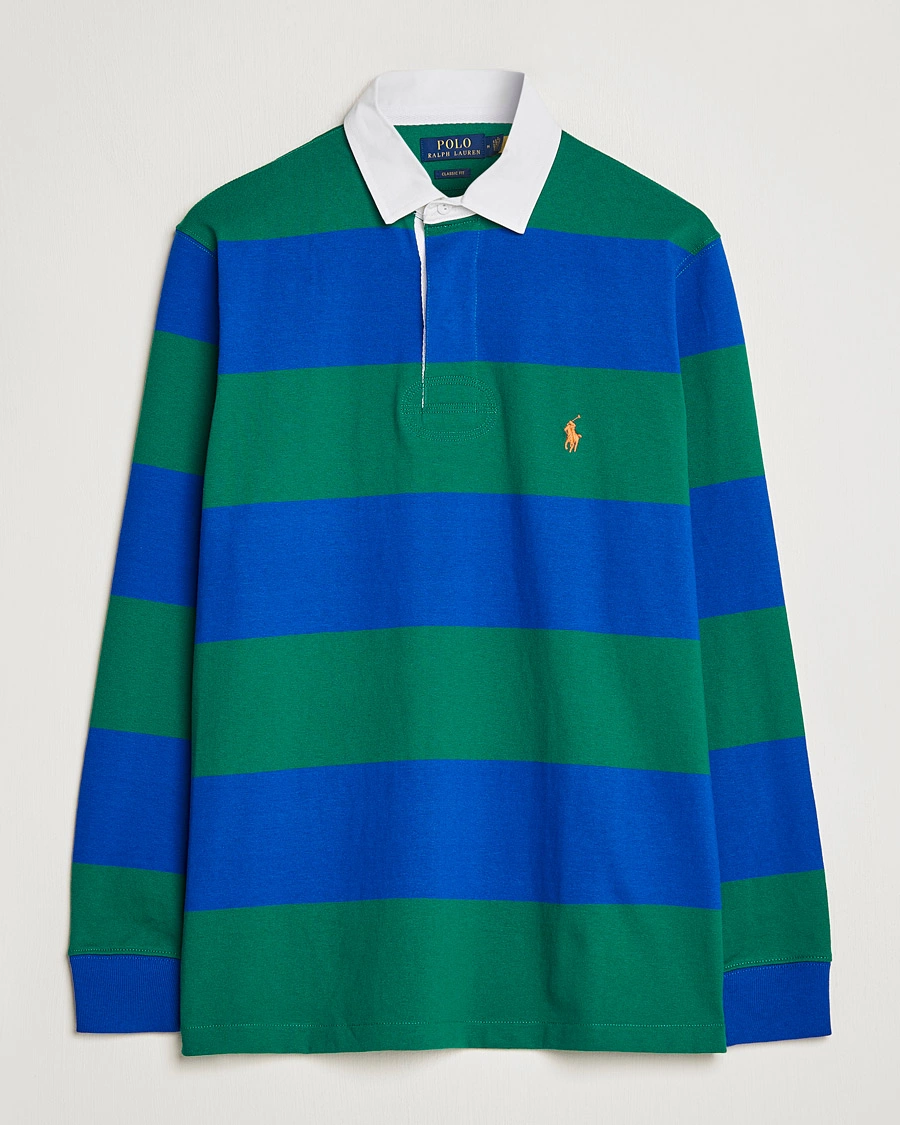Men | Sweaters & Knitwear | Polo Ralph Lauren | Jersey Striped Rugger Blue/Green