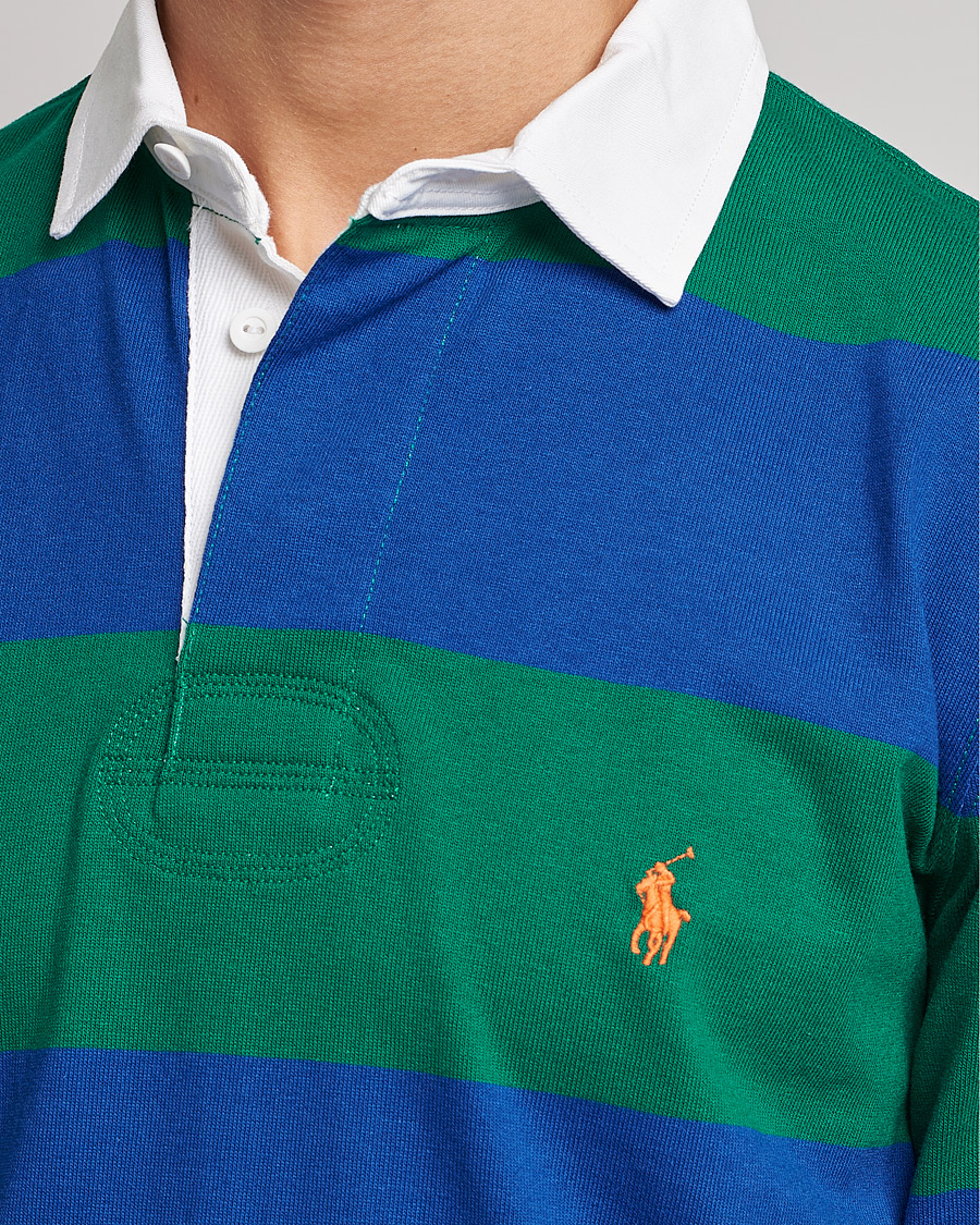 Men | Sweaters & Knitwear | Polo Ralph Lauren | Jersey Striped Rugger Blue/Green
