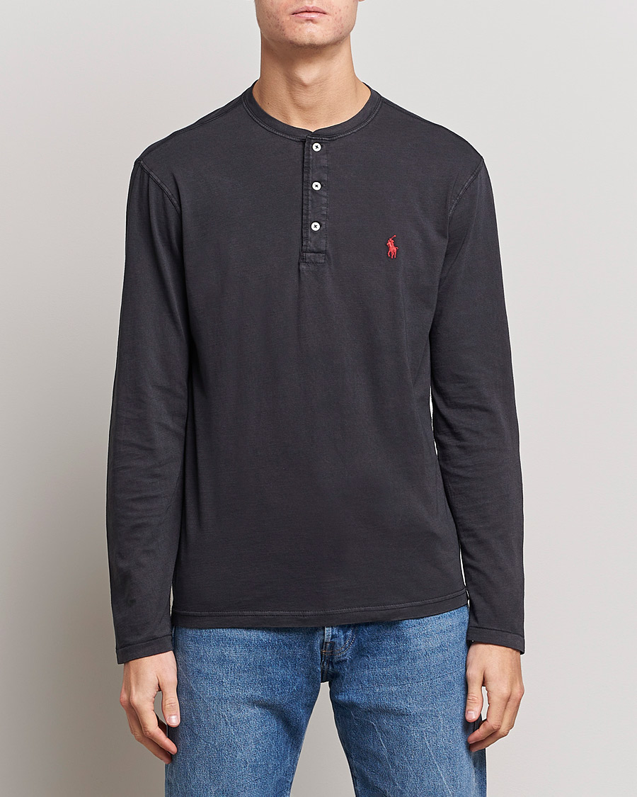 Men | Sweaters & Knitwear | Polo Ralph Lauren | Slub Jersey Henley Black