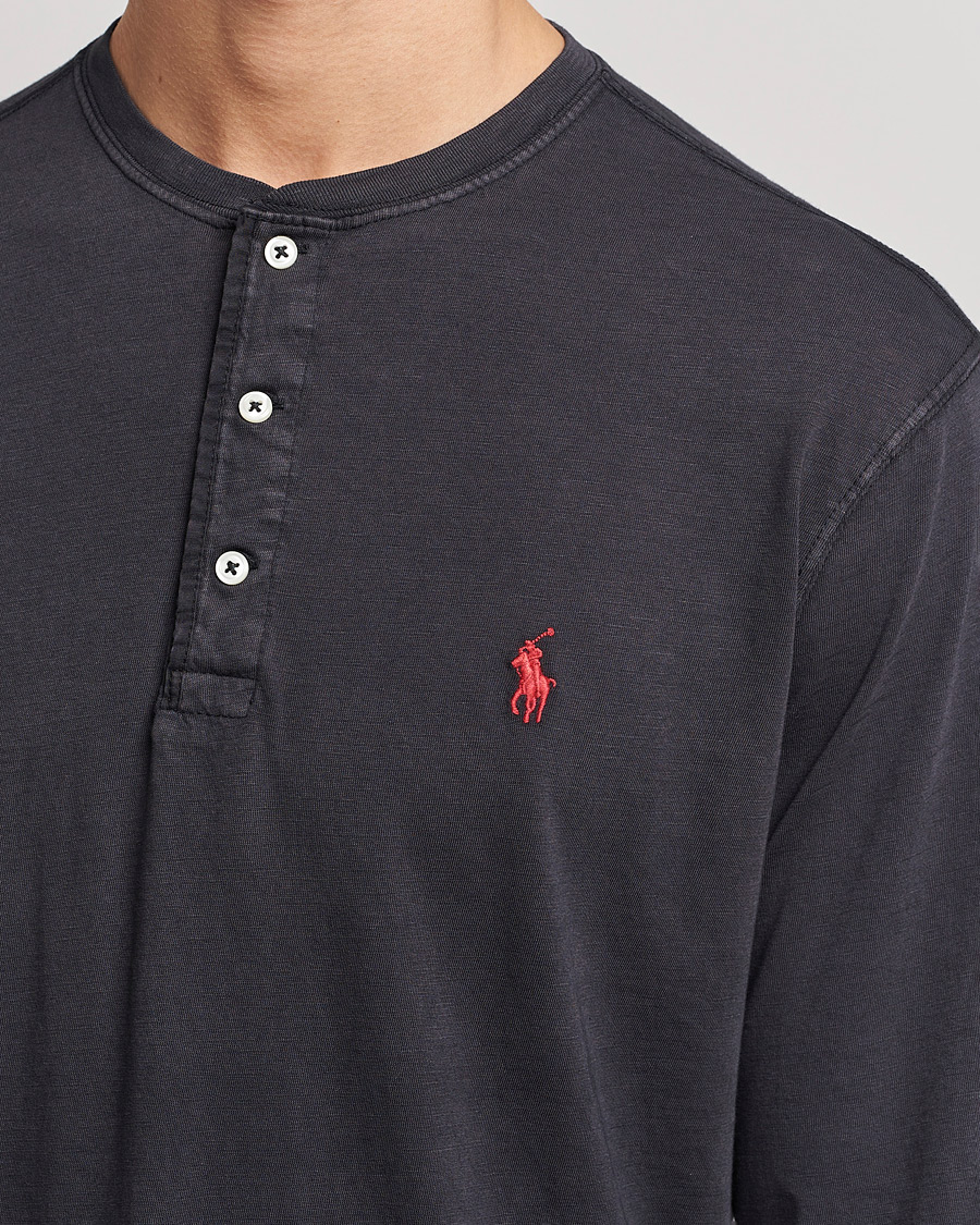 Men | Sweaters & Knitwear | Polo Ralph Lauren | Slub Jersey Henley Black
