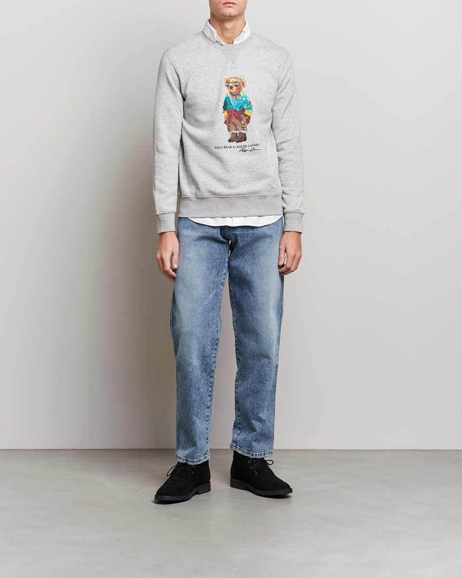 Men | Sweaters & Knitwear | Polo Ralph Lauren | Magic Fleece Printed Bear Sweatshirt Andover Heather