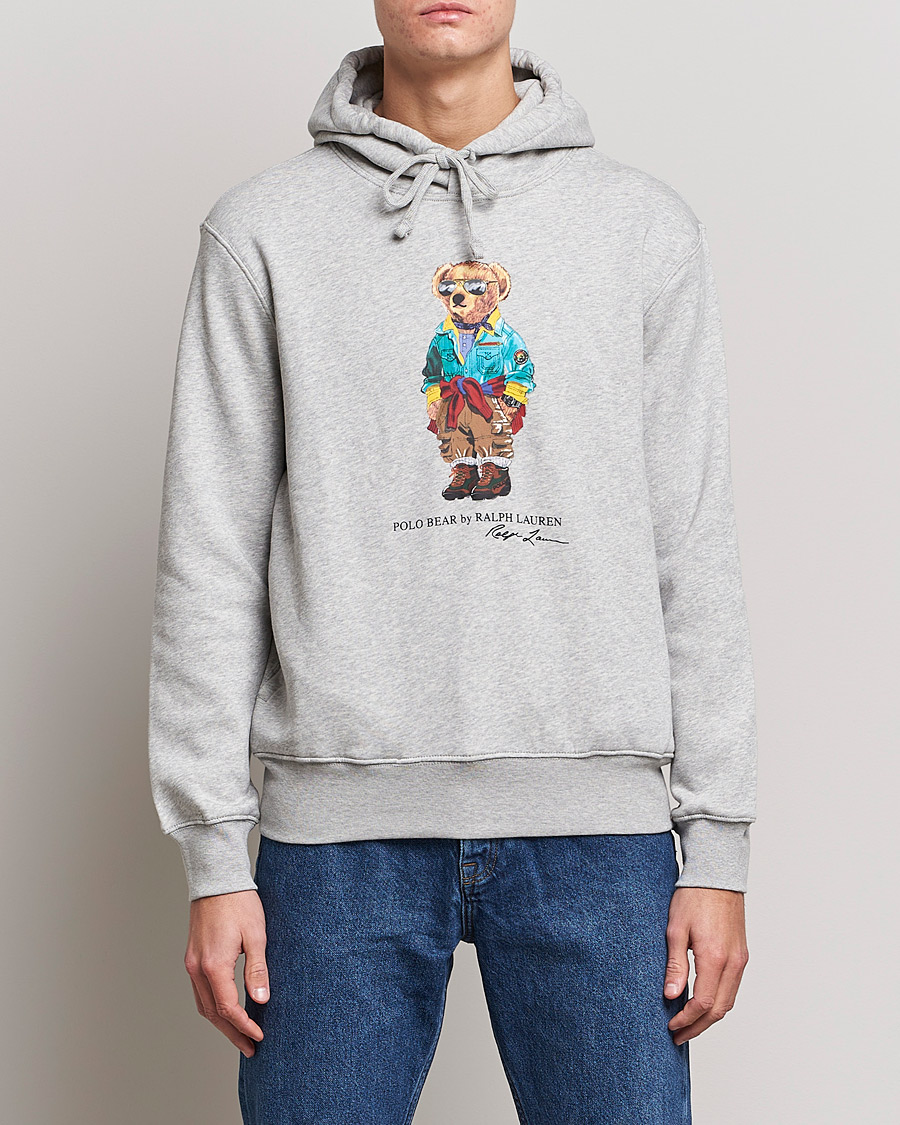 Men | Hooded Sweatshirts | Polo Ralph Lauren | Magic Fleece Printed Bear Hoodie Andover Heather