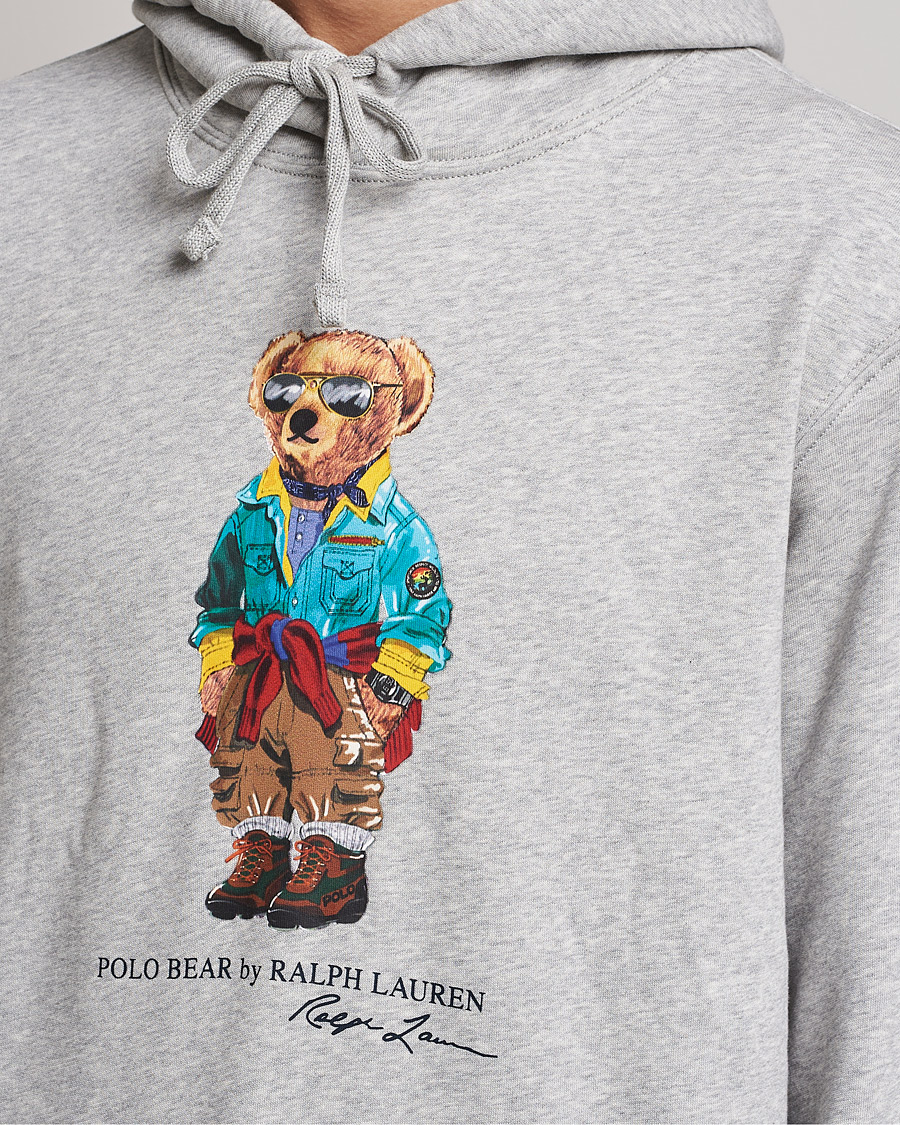 Men | Sweaters & Knitwear | Polo Ralph Lauren | Magic Fleece Printed Bear Hoodie Andover Heather