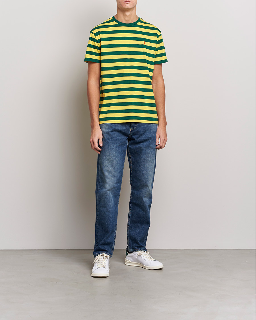 Men | T-Shirts | Polo Ralph Lauren | Striped Crew Neck T-Shirt Lemon/Green