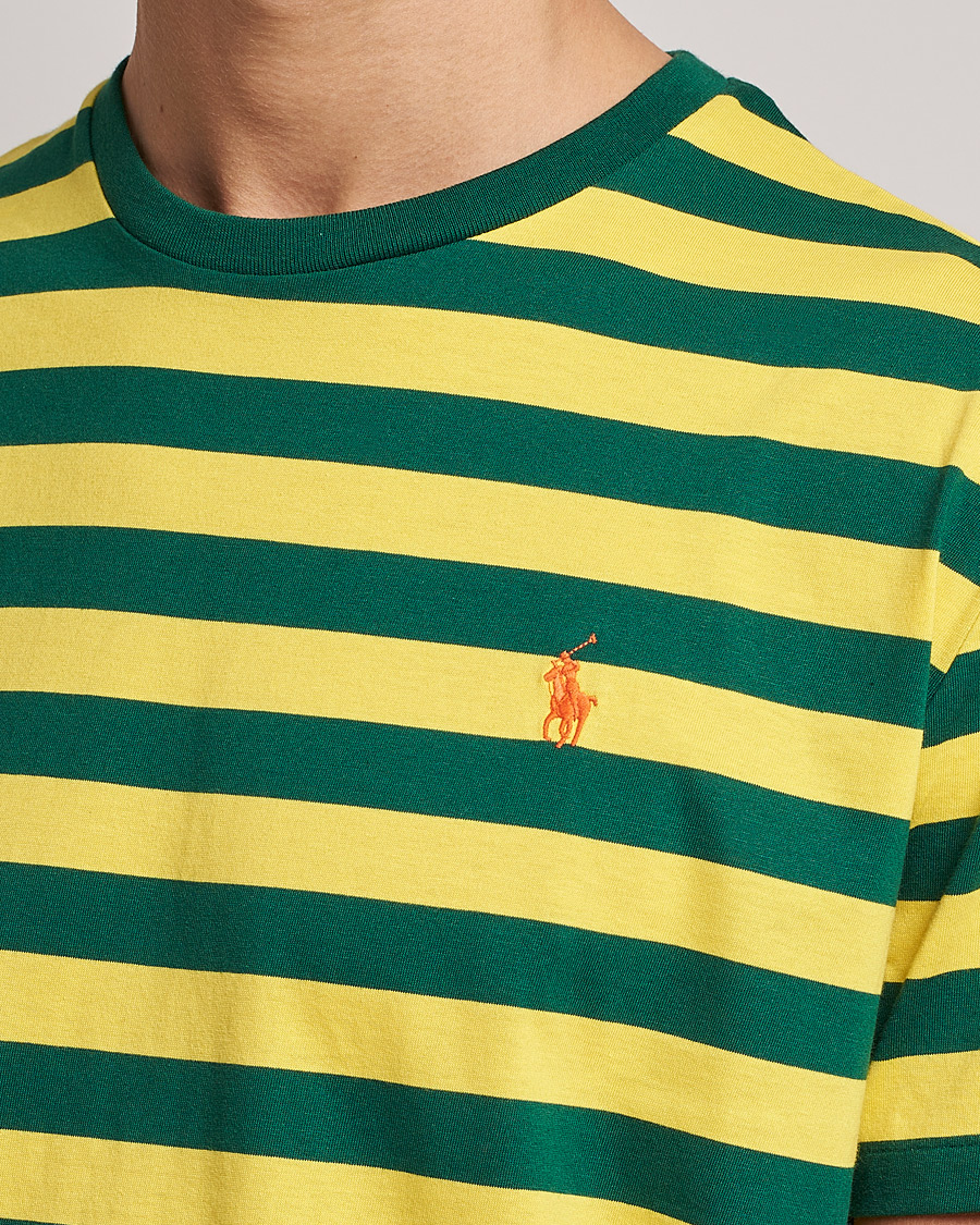 Men | T-Shirts | Polo Ralph Lauren | Striped Crew Neck T-Shirt Lemon/Green