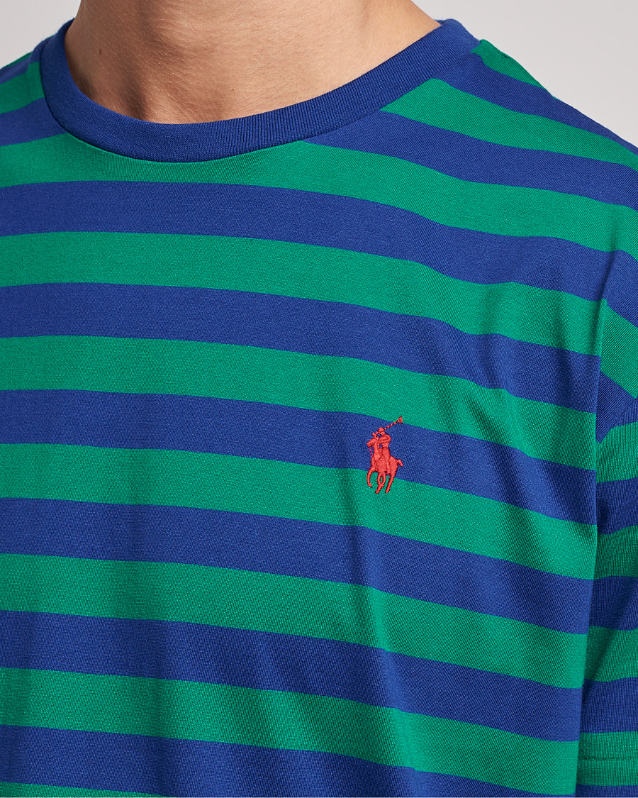 Men | T-Shirts | Polo Ralph Lauren | Striped Crew Neck T-Shirt Green/Navy