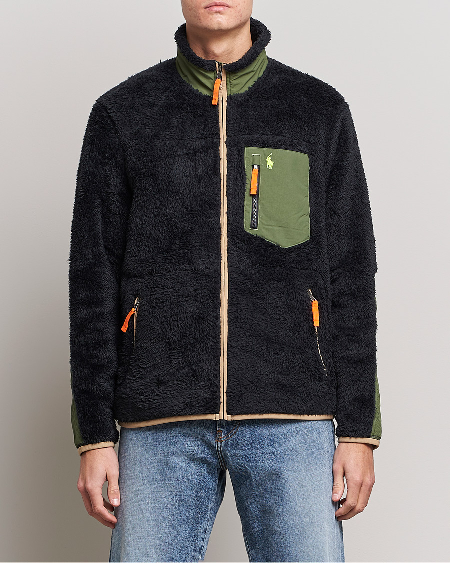 Men | Fleece Sweaters | Polo Ralph Lauren | Curly Sherpa Full Zip Black Multi