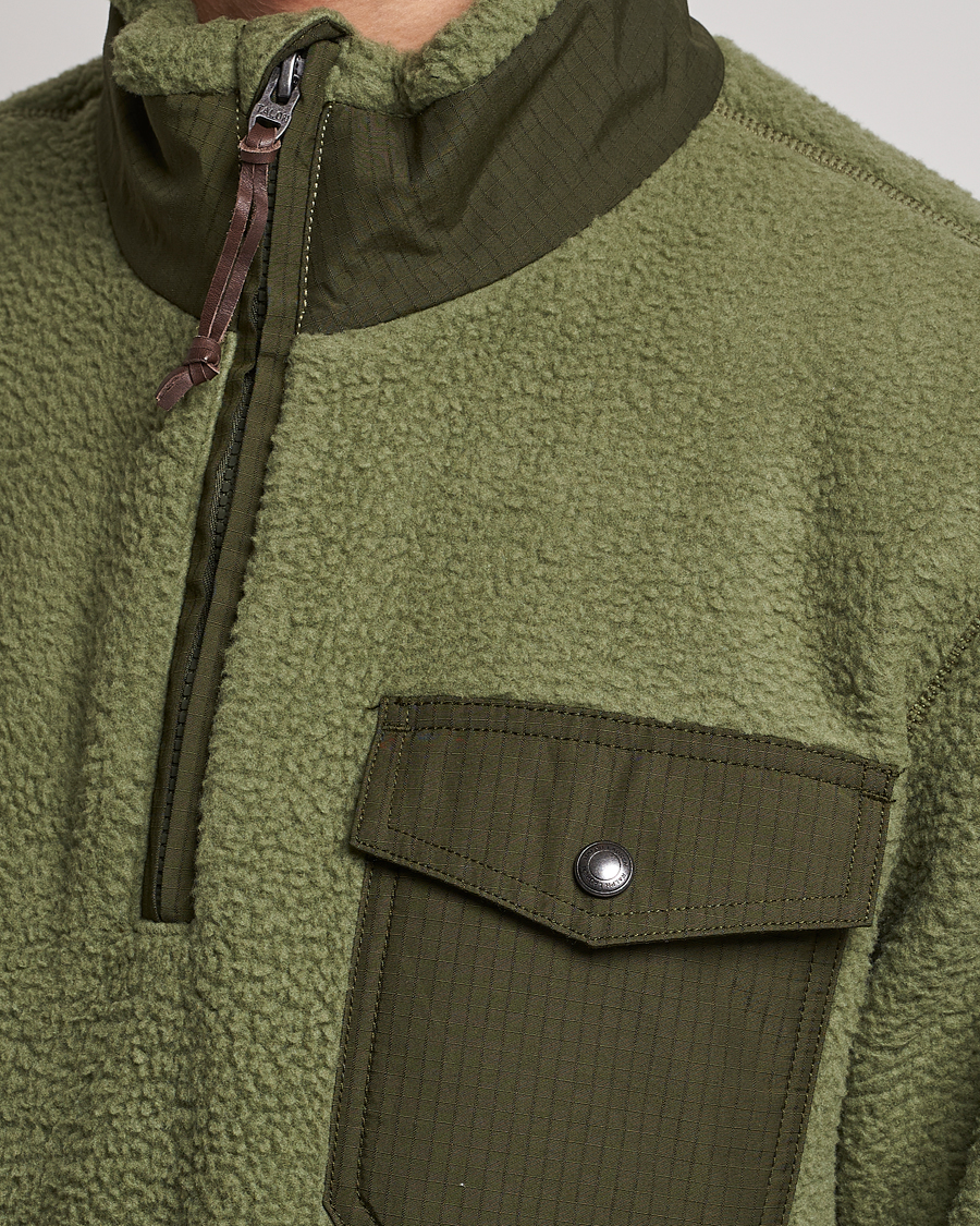 Men | Sweaters & Knitwear | Polo Ralph Lauren | Curly Sherpa Half Zip Company Olive