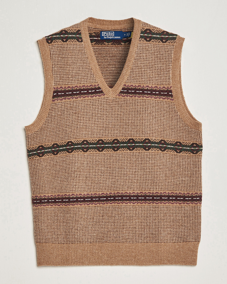 Men | Sweaters & Knitwear | Polo Ralph Lauren | Wool Fairisle Vest Camel