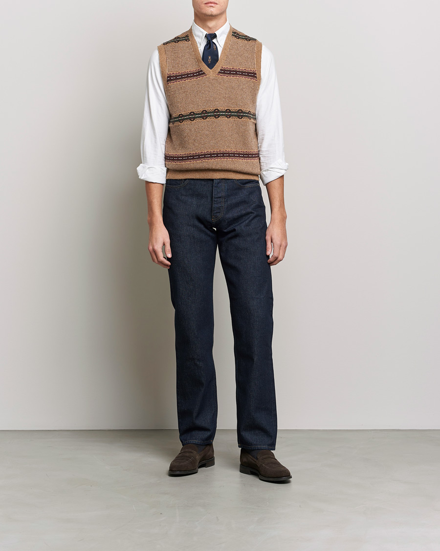 Men | Sweaters & Knitwear | Polo Ralph Lauren | Wool Fairisle Vest Camel