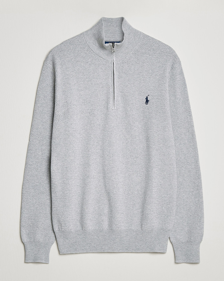 Men | Sweaters & Knitwear | Polo Ralph Lauren | Textured Half Zip Andover Heather
