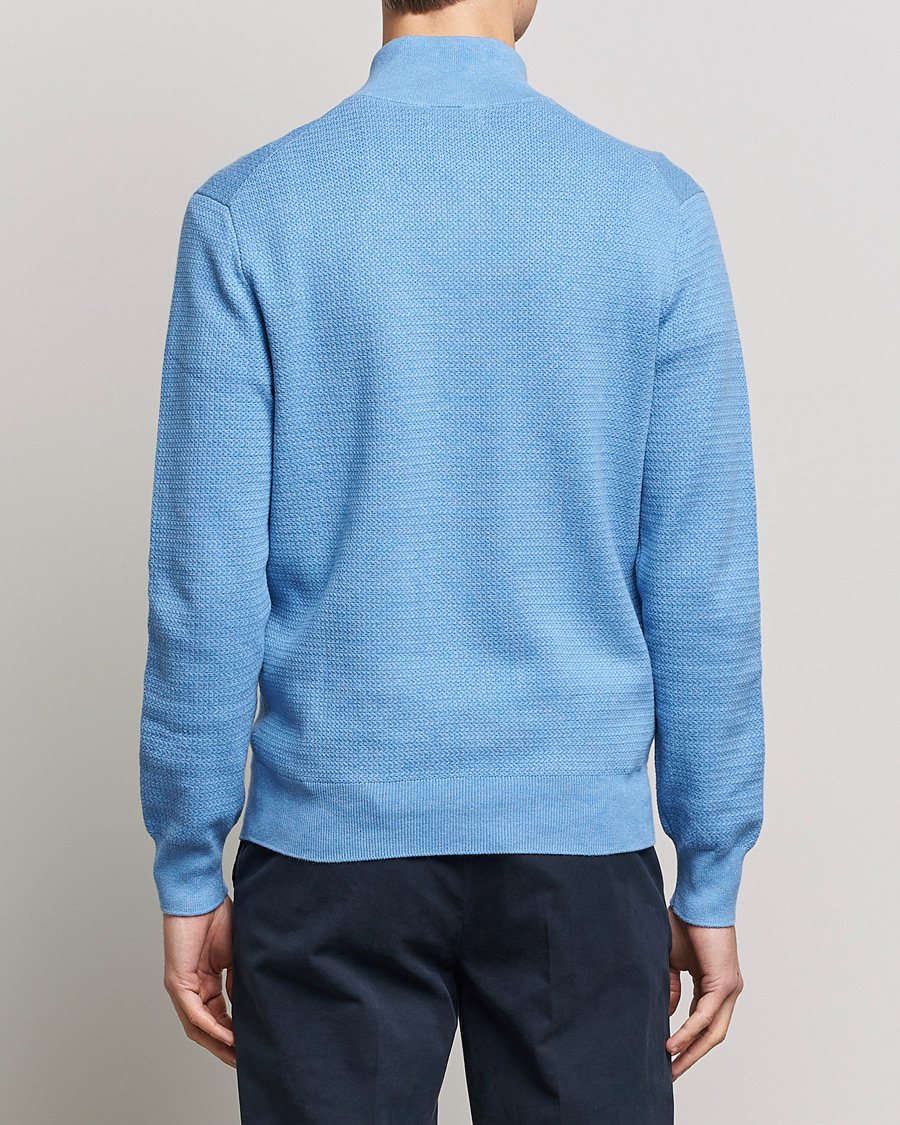 Men | Sweaters & Knitwear | Polo Ralph Lauren | Textured Half Zip Soft Royal Heather