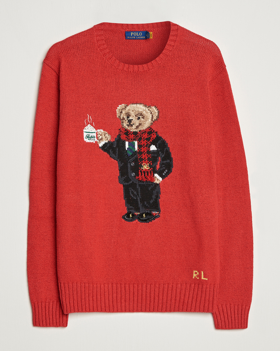 Polo Ralph Lauren Lunar New Year Bear Knitted Sweater Red at 