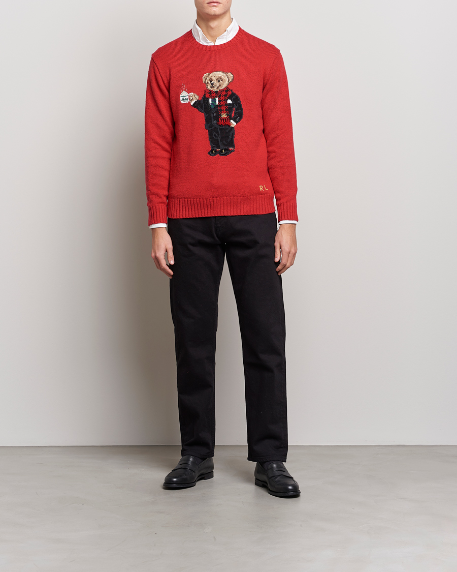 Men | Sweaters & Knitwear | Polo Ralph Lauren | Lunar New Year Bear Knitted Sweater Red