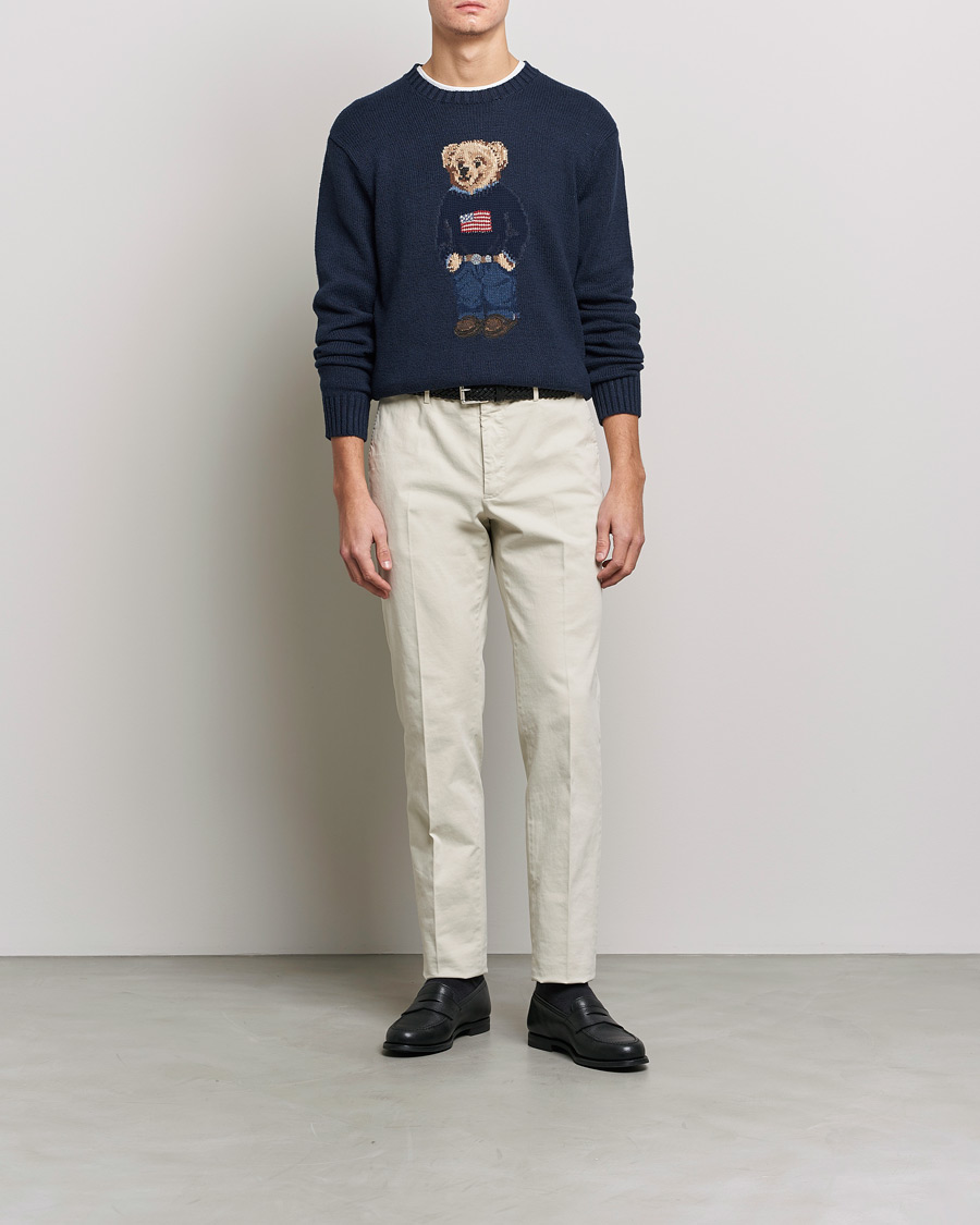 Men | Sweaters & Knitwear | Polo Ralph Lauren | Flag Bear Knitted Sweater Navy