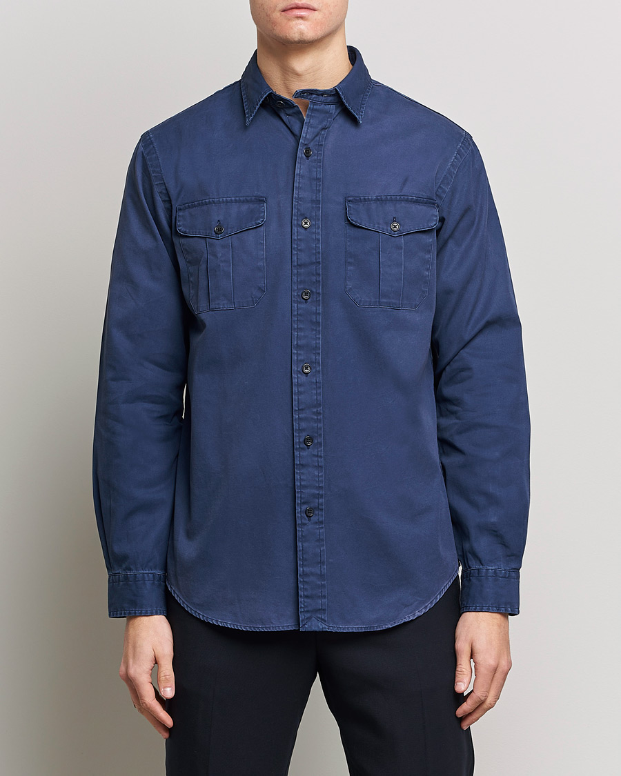 Men | Shirts | Polo Ralph Lauren | Classic Fit Twill Shirt Newport Navy