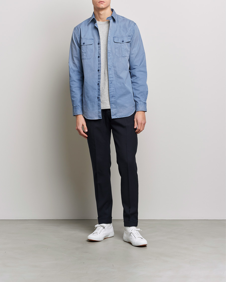 Men | Shirts | Polo Ralph Lauren | Classic Fit Twill Shirt Carson Blue