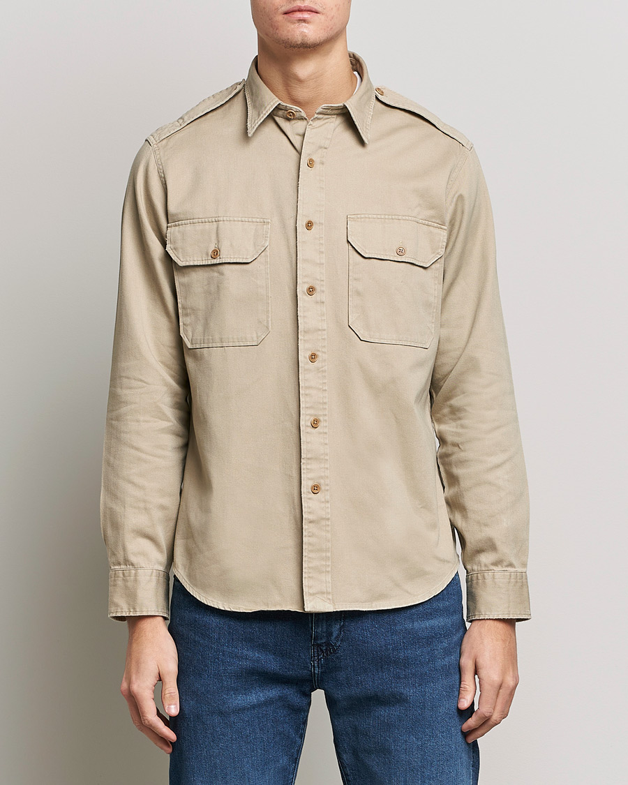 Men | Overshirts | Polo Ralph Lauren | Twill Safari Pocket Overshirt Khaki