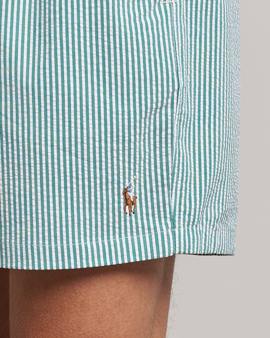 Men | Swimwear | Polo Ralph Lauren | Recycled Traveler Seersucker Swimshorts Green