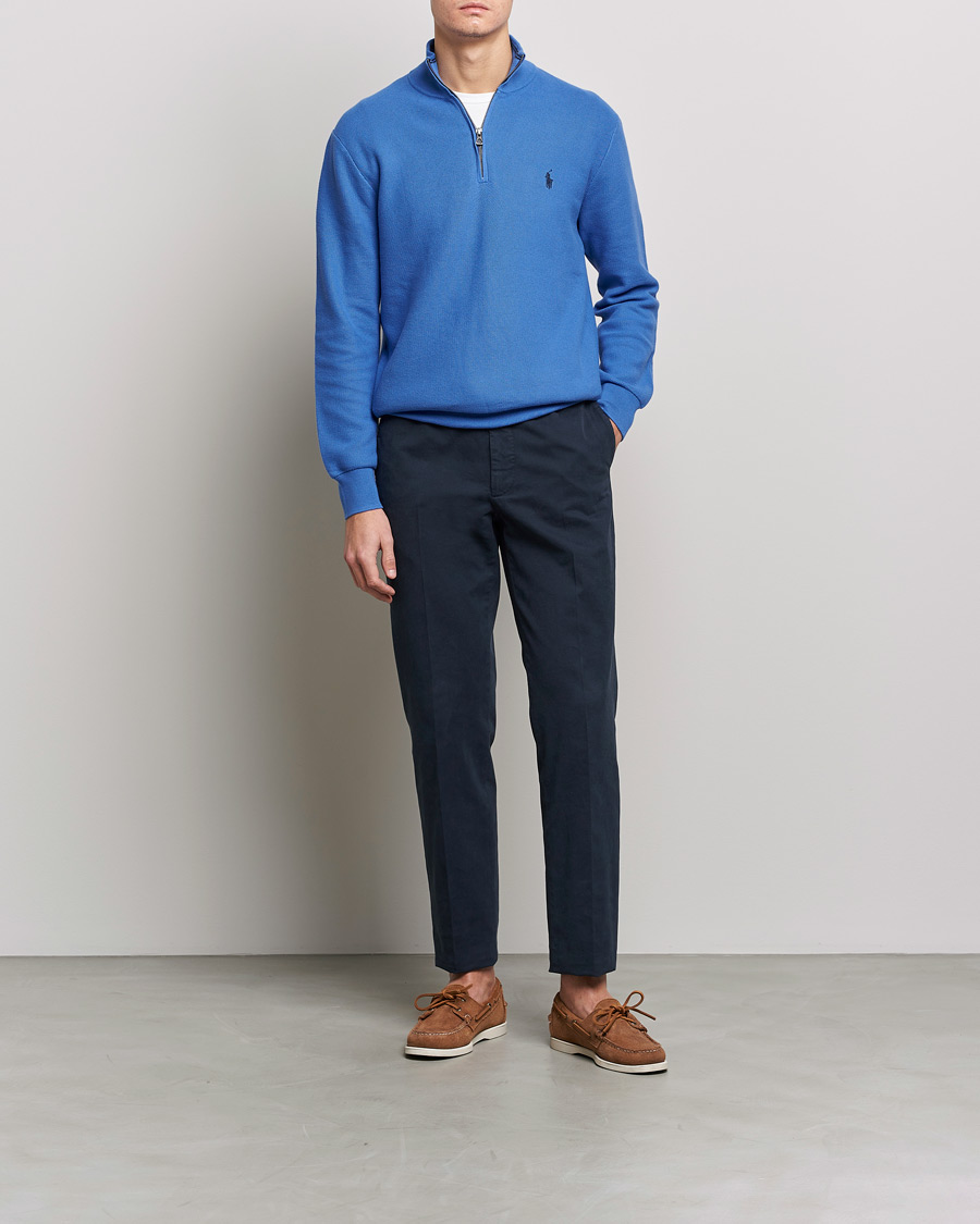 Men |  | Polo Ralph Lauren | Cotton Half Zip Maidstone Blue