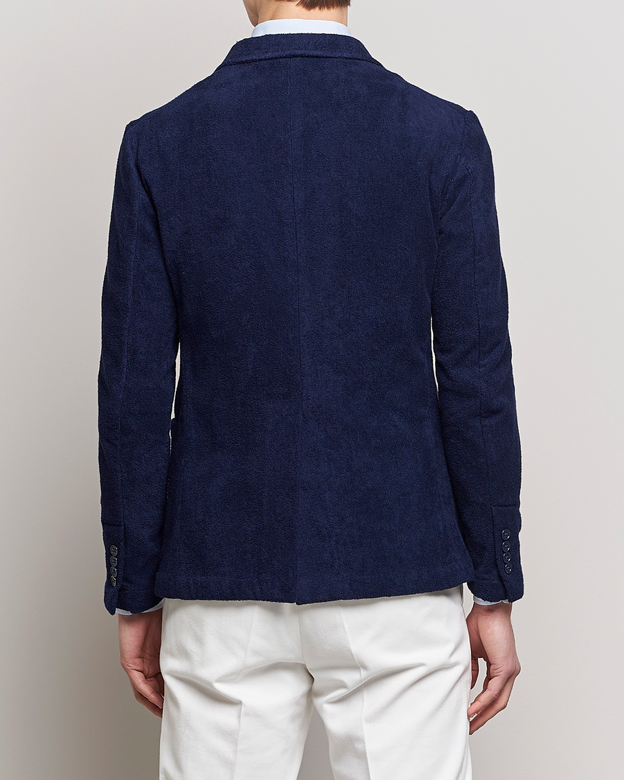 Men | Blazers | Ralph Lauren Purple Label | Knitted Terry Cloth Blazer Navy
