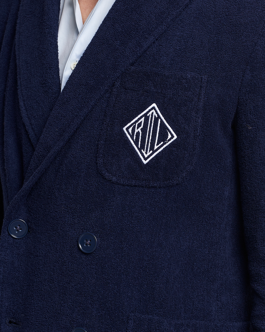 Men | Blazers | Ralph Lauren Purple Label | Knitted Terry Cloth Blazer Navy