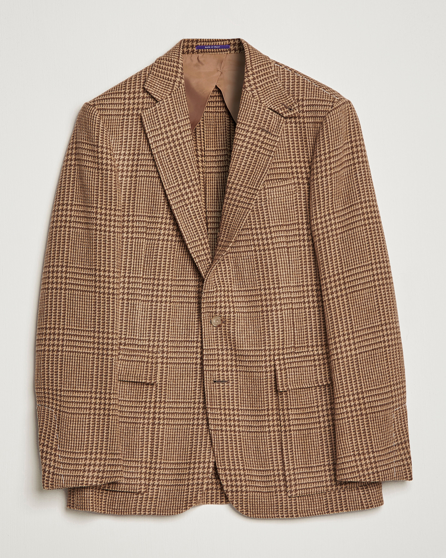 Men | Blazers | Ralph Lauren Purple Label | Glenplaid Sportcoat Beige/Brown