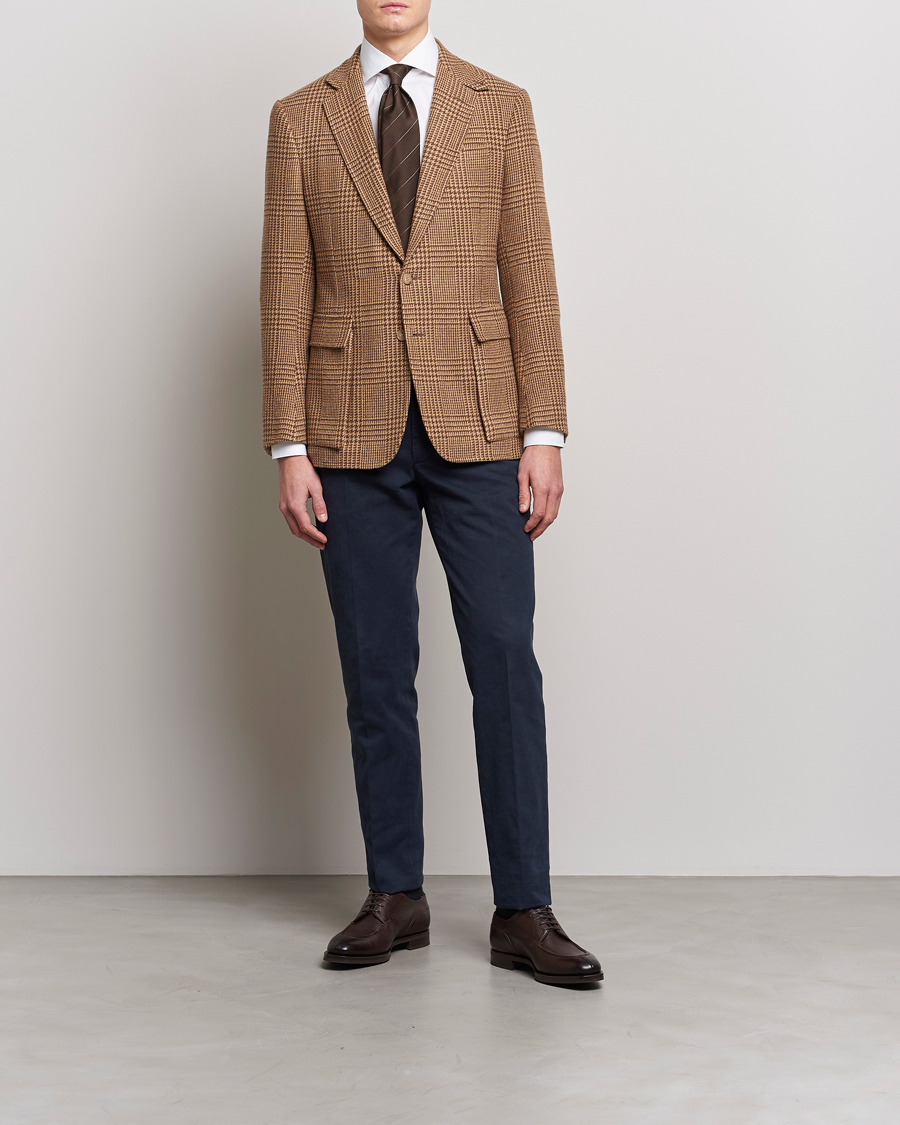 Men | Blazers | Ralph Lauren Purple Label | Glenplaid Sportcoat Beige/Brown