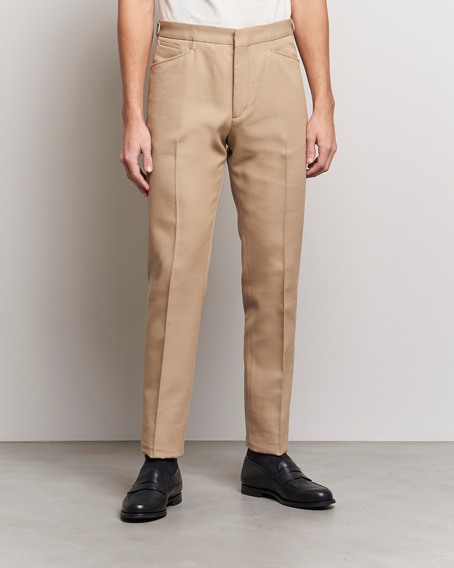 Men | Trousers | Ralph Lauren Purple Label | Cavalry Twill Trousers Tan