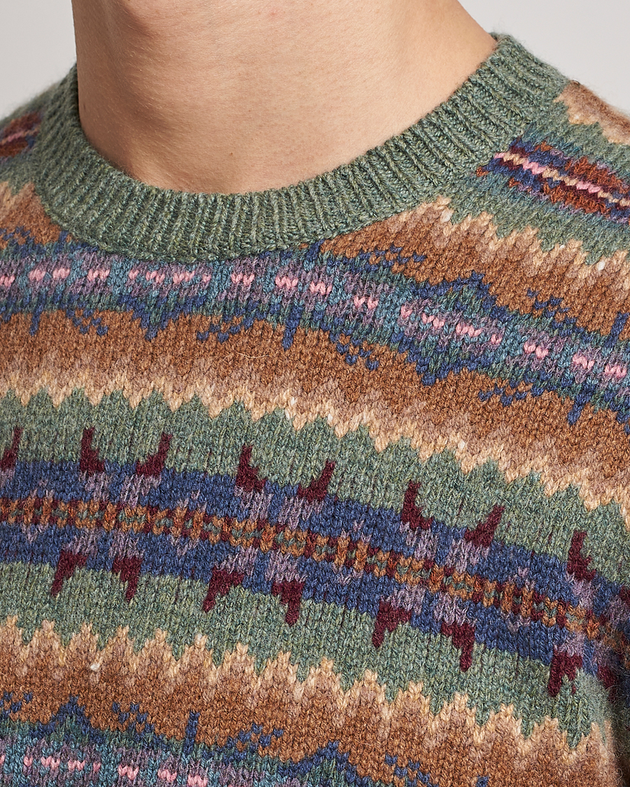 Men | Sweaters & Knitwear | Ralph Lauren Purple Label | Fairisle Jacquard Sweater Tan Multi