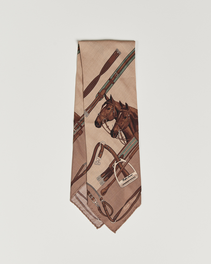 Men | Ralph Lauren Purple Label Equestrian Cashmere Neckerchief Beige | Ralph Lauren Purple Label | Equestrian Cashmere Neckerchief Beige