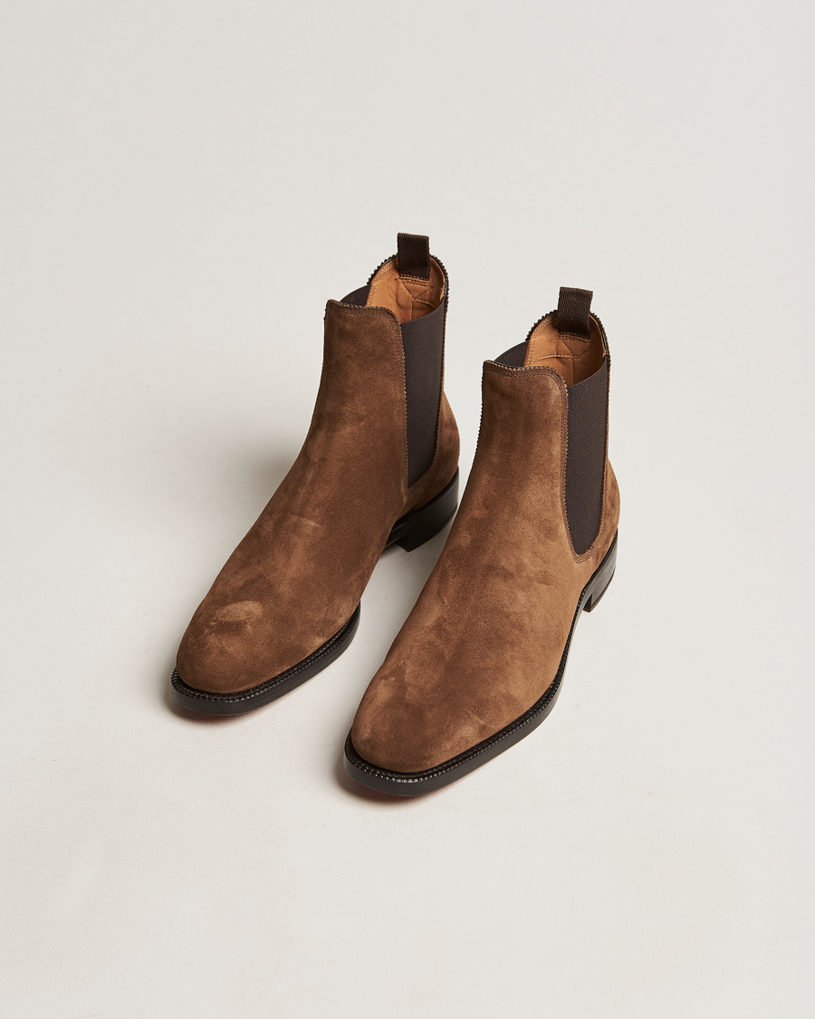 Men | Shoes | Ralph Lauren Purple Label | Penfield Chelsea Boots Chestnut Suede