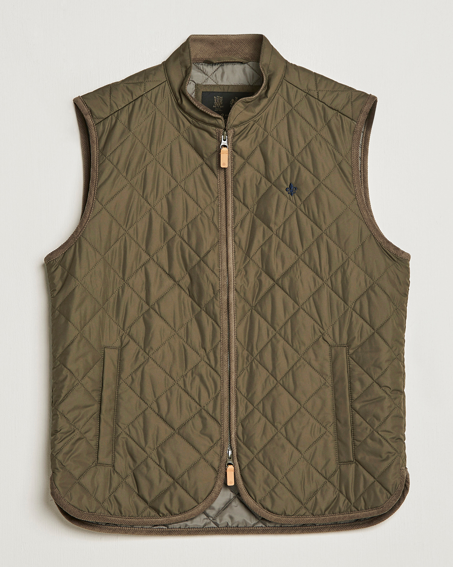 Men | Coats & Jackets | Morris | Teddy Quilted Vest Olive