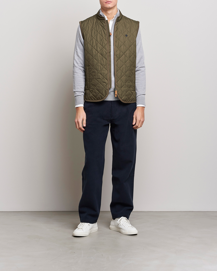 Men | Coats & Jackets | Morris | Teddy Quilted Vest Olive