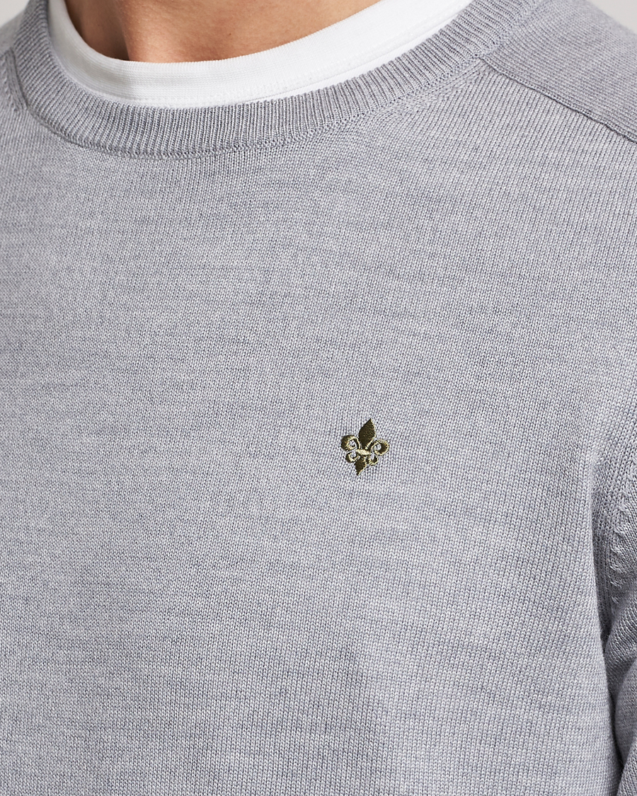 Men | Sweaters & Knitwear | Morris | Merino Crew Neck Pullover Grey