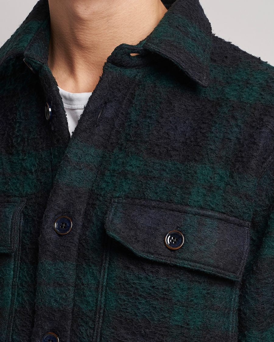 Men | Coats & Jackets | NN07 | Soren Blackwatch Checked Jacket Navy/Green