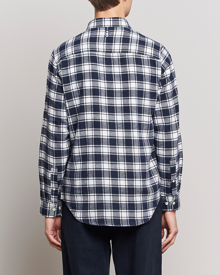 Men | Shirts | NN07 | Arne Brushed Cotton Checked Shirt Navy/White