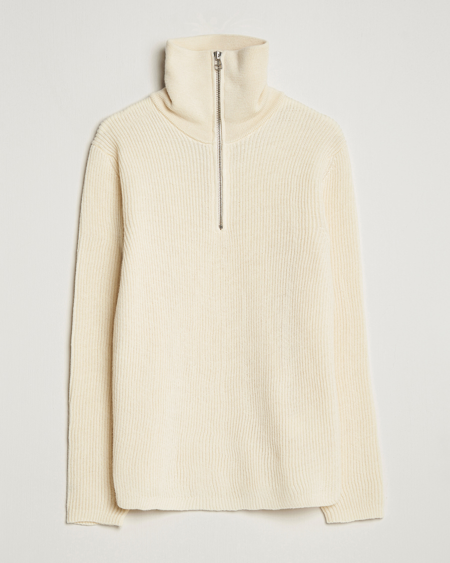 Men | Sweaters & Knitwear | NN07 | Holger Knitted Ribbed Half Zip Ecur