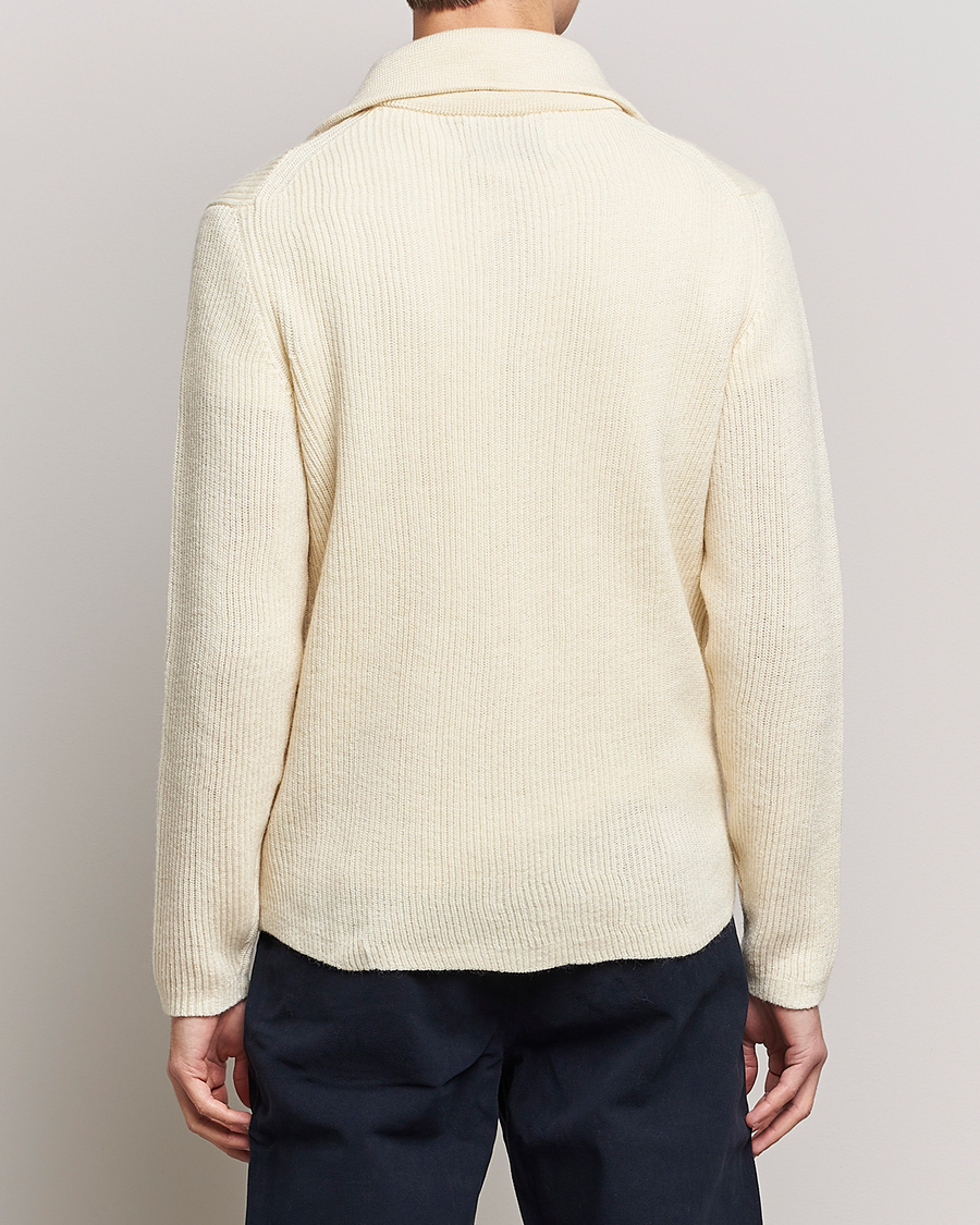 Men | Sweaters & Knitwear | NN07 | Holger Knitted Ribbed Half Zip Ecur