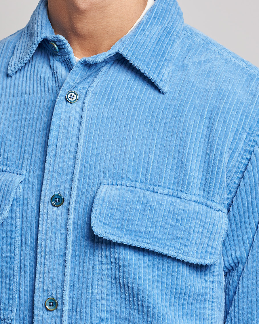 Men | Shirts | NN07 | Folmer Corduroy Shirt Cobalt Blue