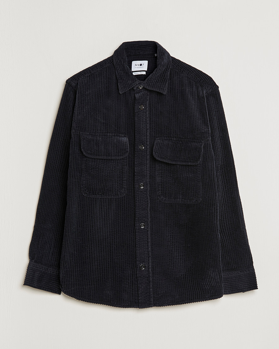 Men | Shirts | NN07 | Folmer Corduroy Overshirt Black
