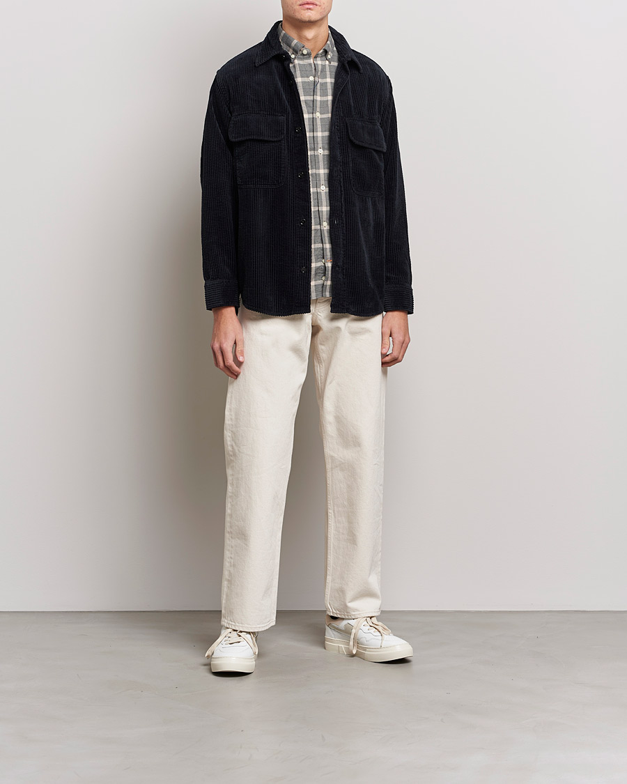 Men | Shirts | NN07 | Folmer Corduroy Overshirt Black