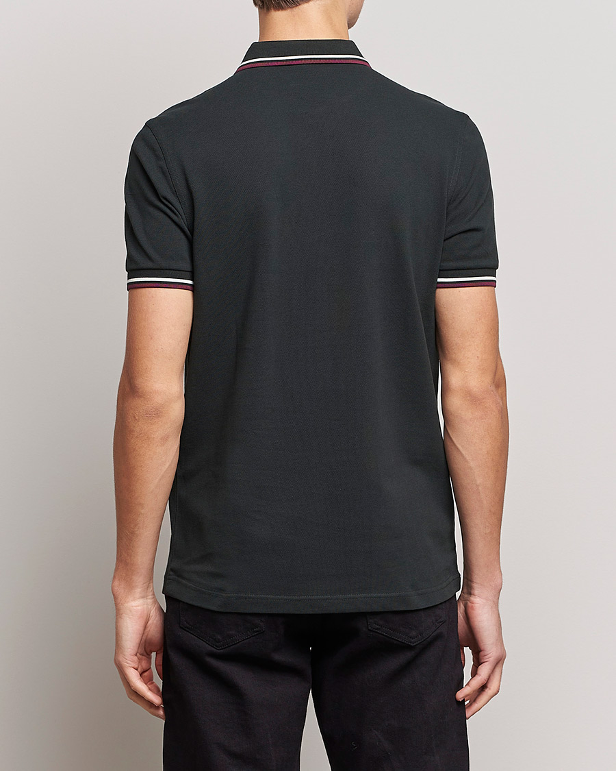 Men | Polo Shirts | Fred Perry | Twin Tipped Polo Shirt Night Green Ecru